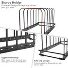 Cutting Board Organizer Rack  2-pack Adjustable Bakeware Organizer Black 2 Pc