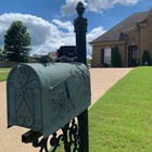 Heavy Duty Galvanized Steel Mailbox Post  Rural Mail Box Postal Storage Box