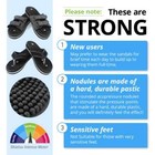 Daiwa Felicity Accu Step Sandals Y Strap Acupressure Nodules Magnetic Therapy