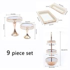 Gold Cake Stand 9piece Set Cupcake Display Tower Dessert Holder Wedding Birthday