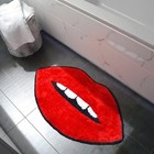  Red Lip Bath Mat For Bathroom Cool Decorative Kids Bedroom Rugs Non-slip E-lip