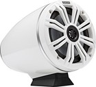 Kicker 46kmfc65w Marine boat 6 5  Flat Mount Speakers W led Light White Set pair