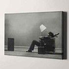 Blown Away Guy Ad 1970s Music Speakers Tape Canvas Print Wall Art