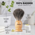 Perfecto 100  Original Pure Badger Shaving Brush  4 Inch  pack Of 1   Beige 