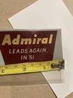 Vintage Admiral Tv Radio 1951 Name Tag Dealer Pocket Holder With Clip - Plastic