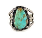 Vintage Navajo Royston Turquoise Sterling Silver Cuff Bracelet