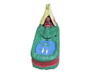 Vintage Chief Big Moon Cast Iron Mechanical Coin Bank Indian Teepee Frog Working