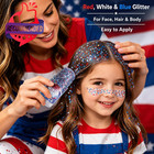 4th Of July Glitter Stick Patriotic Red White Blue Party Accessory Decoration