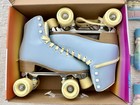 Impala Women   s Size 9 Sidewalk Quad Roller Skates Light Blue   Yellow With Gear