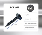  8 X 1  100 Qty Black Wood Screws - Phillips Modified Truss Head Wood Screws    