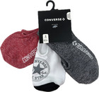 Converse Kids 3 Pk Multicolor No Show Polyester Cushion Athletic Sock Set Xs 5-7