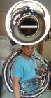 Sousaphone Tuba  Bell 25 pure Brass Metal In Chrome Polish  cases free Fast Ship