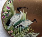 Stratton Powder Compact Enamel Exotic Bird Design Mid Century