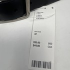 Urban Outfitters Black Leather Belt Silver Rectangle Buckle Size Small 32 Nwt