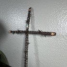 H b  Scutt s    h-plate  Barbed Cross Copper  Wall Art Hand Made In New Mexico 16   