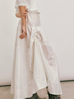 New Free People Eggnog White Emery Drop Waist Midi Skirt Sz Xs