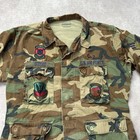 Vintage Us Air Force Jacket Mens M Woodland Camo Bdu Field Tactical Patches