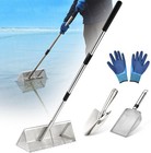 Sand Flea Rake Long Handle Beach Shell Sand Sifter  Stainless Steel Shark