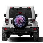  Spare Tire Cover 17  With Backup Camera Hole Chrome Pink And Purple Flower