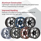 Gtw Spyder 10 Inch Machined black Aluminum Golf Cart Wheel   3 4 Offset   Set 4
