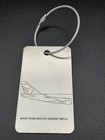 Delta Airlines 100 Years Ces American Express Luggage Tag 747 Aircraft Metal