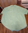 Caribbean Mint Green Men   s Tropical Hawaiian Short Sleeve Shirt Xxl