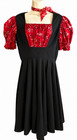 Vintage Black And Red Western Square Dance Dress Size M
