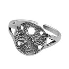 Sterling Silver Toe Ring Aquatic Dollar Oxidized Beach Jewelry