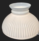 10  Opal Cased White Glass Student Lamp Shade Ribbed Opal Replacement Vintage An