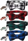 4 Pack Small Fish Cat Collars With Bow Tie And Bell personalized Breakaway Ki   
