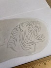 Vintage Acetate Tattoo Stencil 60 s-70 s Two Tiger Heads 7 