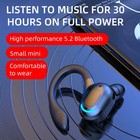 Bluetooth 5 2 Headset Wireless Earbuds Earphones Stereo Headphones Ear Hook Lot