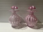 Vintage Murano Glass Pink Swirl Decanter Italian 16 Oz