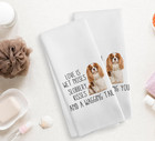 Cavalier King Charles Spaniel Towel  Dog Kitchen Towels  Cavalier King Charles S