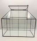 Large Glass House Shaped Terrarium House Planter  Greenhouse With Swing Door