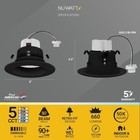 Nuwatt Black 4 Inch Mr16 12v Led Recessed Lighting 2700k-5000k 6 Pack Etl