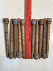 Wood Bobbins Spools Wooden Industrial Style  8  Wood Quills With Staples  Lot-10