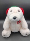 Vintage 1993 Coca-cola Polar Bear Plush Red   Green Earmuffs 10 Inch Clean