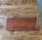 Danish Mid Century Modern Teak Brass Wood Shelf Hanger