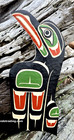 Northwest Coast Native American Hand Carved Wood Raven Authentic Indigenous Art