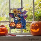 Gothic Witch Stained Glass Diamond Art Hanging Kit