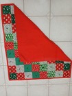 Handmade Christmas Patchwork Quilt 36 5 X 34  Red Green Holiday Lap Throw 