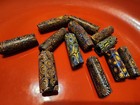 Antique Venetian Glass Millefiori African Trade Beads Set Of 12