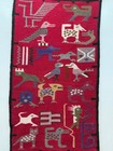 Vintage Beautiful Hand Woven Peruvian Wool Weaving Tapestry Kilim Rug 109x61 Cm