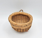Vintage Hand Woven Basket Upper Volta Ouagadougou African Woven Basket 6 5  Long