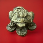 Vintage Chinese Brass Money Frog Figurine  2 5    X 1 5   