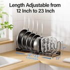 Expandable Pots And Pans Organizer Under Cabinet With 10 Dividers Adjustable Kit