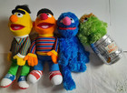 Sesame Street 4 Plush Muppets Gund Bert Ernie Grover   Grouch Vg     Tall