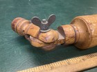 Antique Nicely Turned Wood Wooden Sewing Clamp   As Is