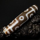 Vintage Tibetan Dzi Bead Old Agate 9 Eyes Totem Amulet Pendant 58  14mm